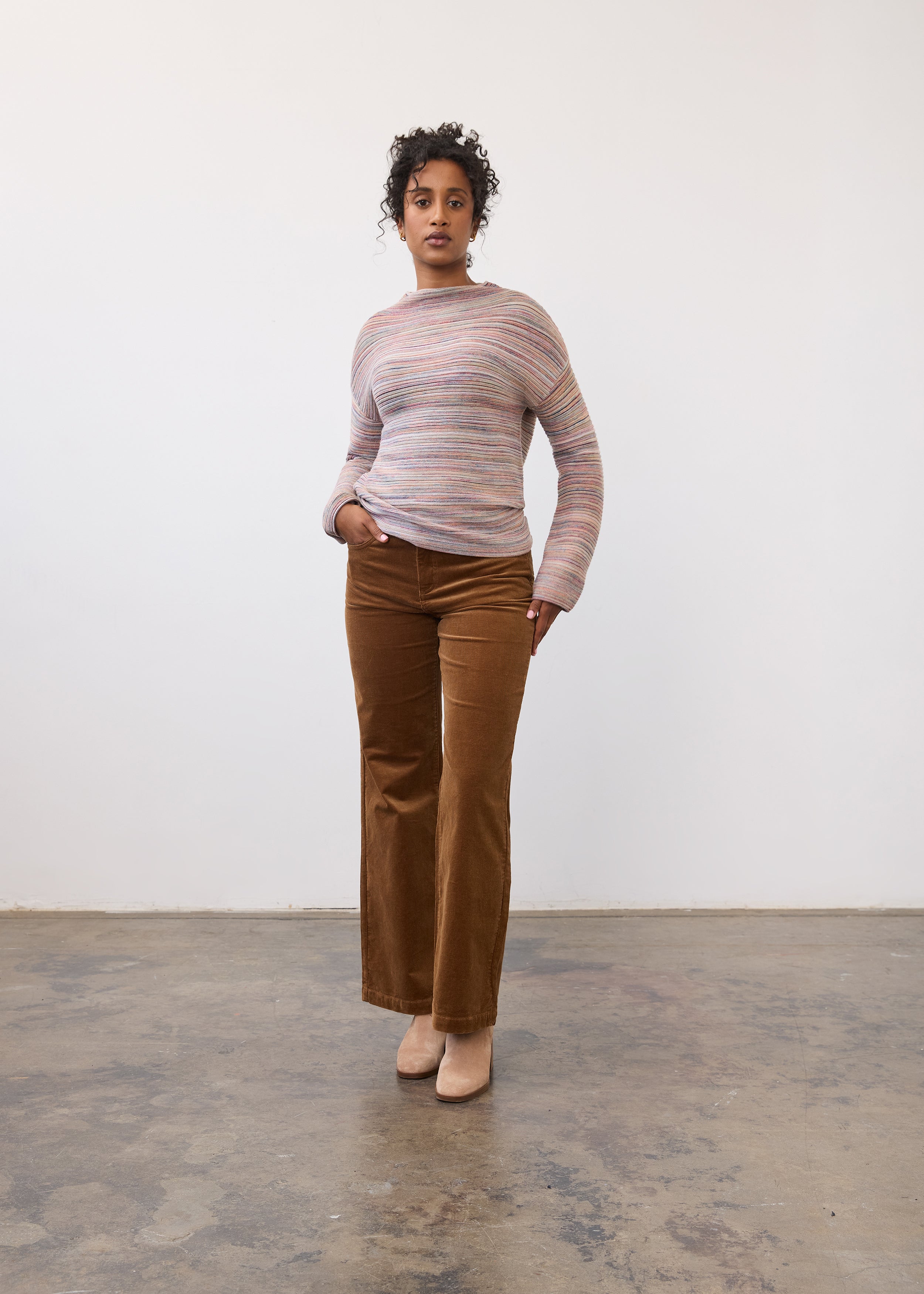 FDJ sweater 1215888, space dye boat neck