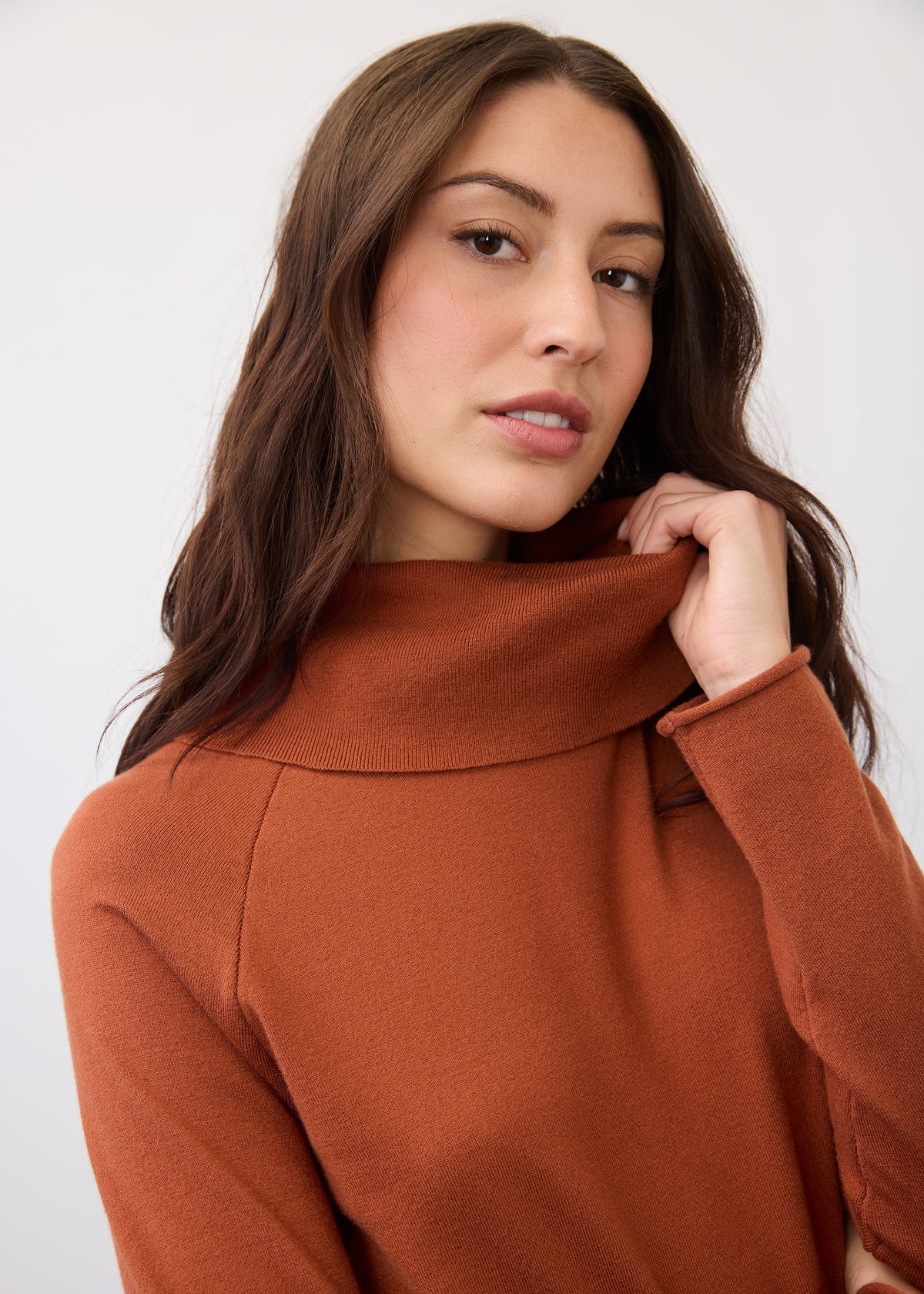 FDJ sweater 1492212, cowl neck Pumpkin