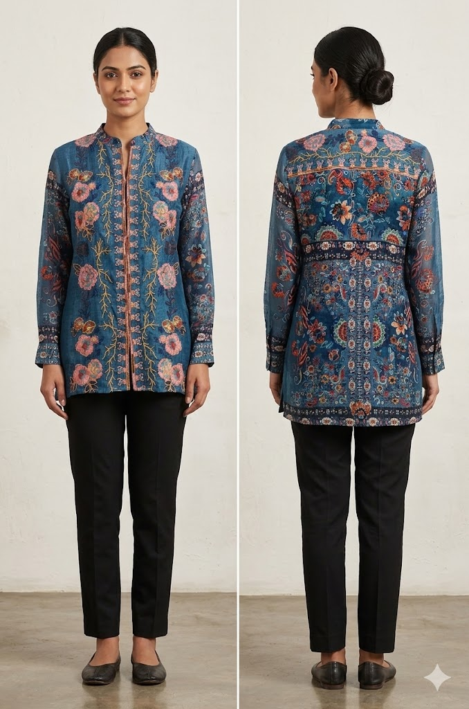 All About Her tunic 5585, embroidered