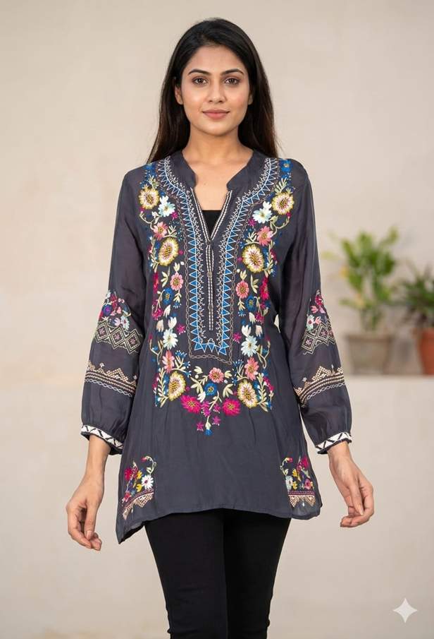 All About Her tunic 1795, embroidered