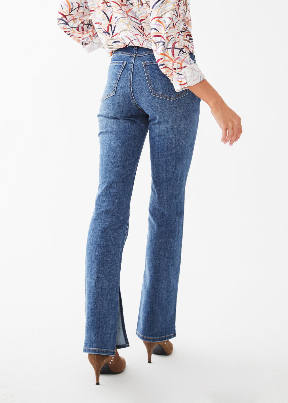 FDJ Olivia bootcut jeans 2182809, side-slit hem