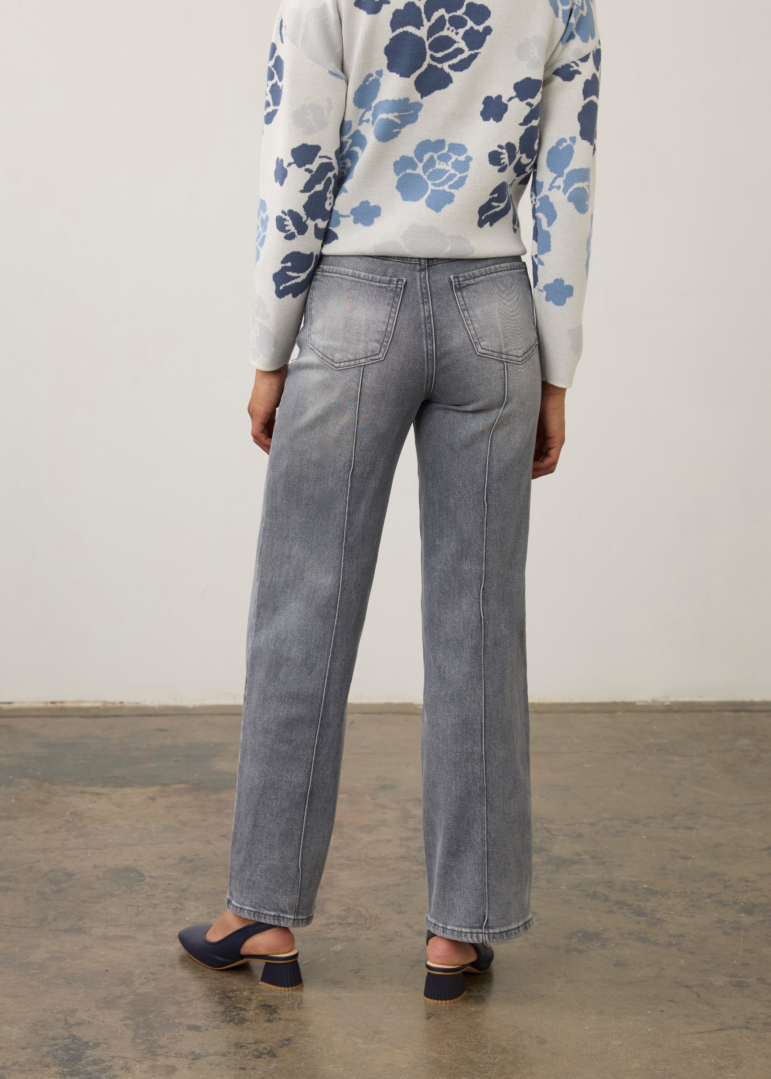 FDJ Olivia wide ankle jeans 2200449, pintuck seams