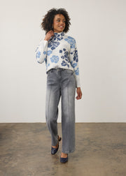 FDJ Olivia wide ankle jeans 2200449, pintuck seams