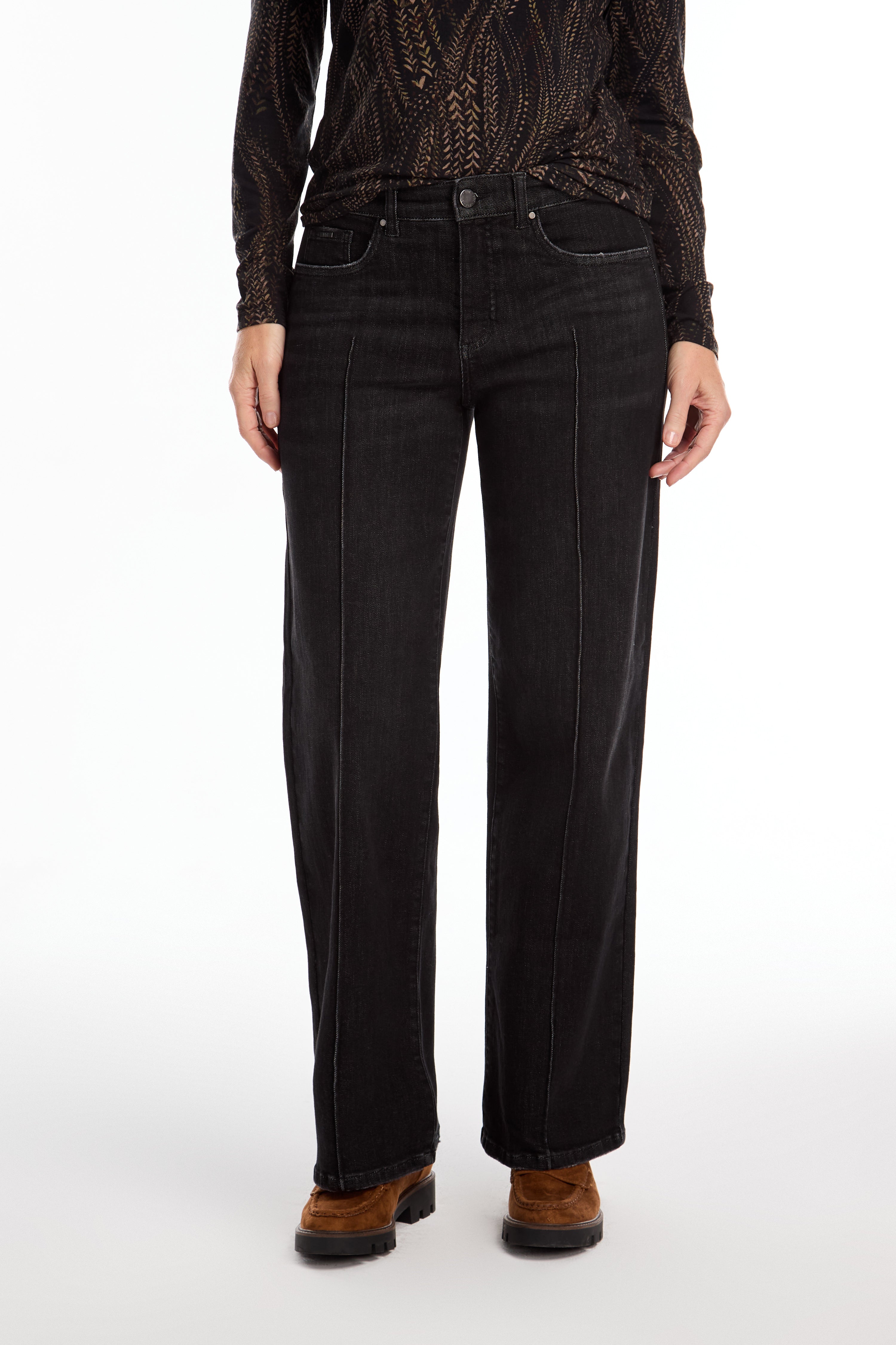 FDJ Olivia wide leg jeans 2200872, pintuck seams