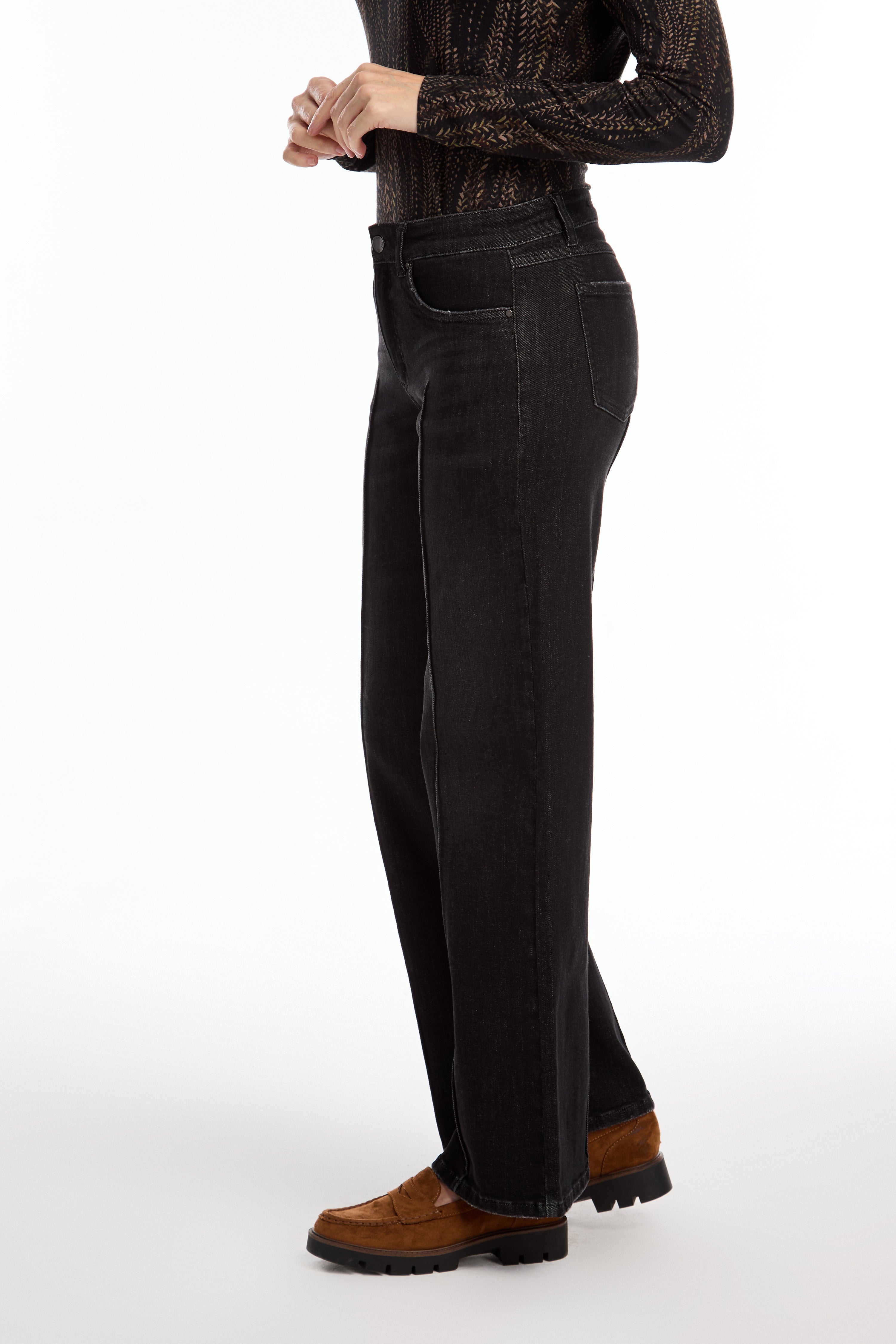 FDJ Olivia wide leg jeans 2200872, pintuck seams