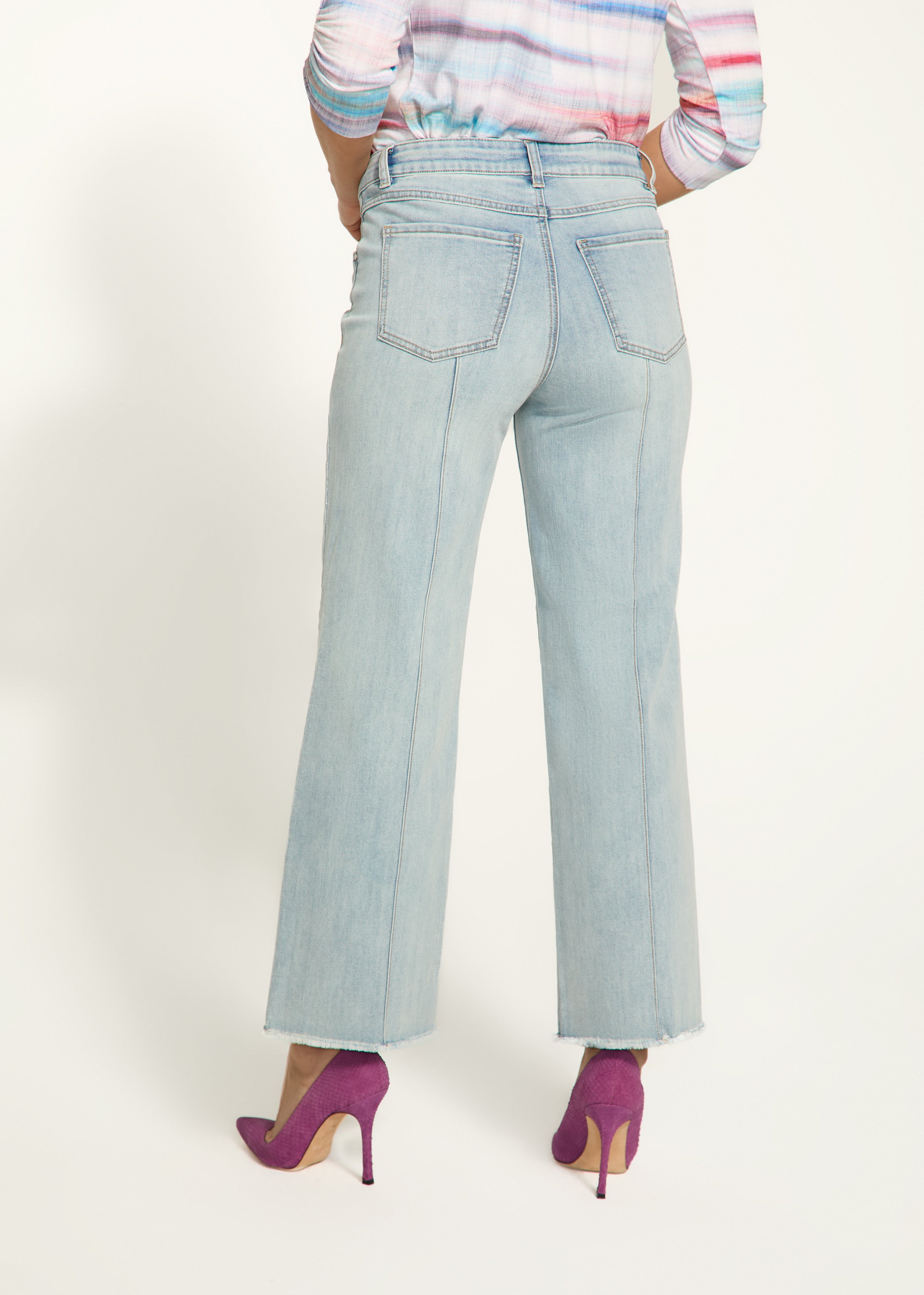FDJ Olivia wide ankle jeans 2201779, pintuck seams