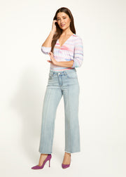FDJ Olivia wide ankle jeans 2201779, pintuck seams