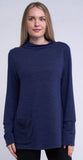 Shana shirt 23698, fleece mockneck solid (2 colors)
