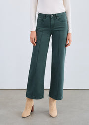 FDJ Olivia wide jeans 244751, pintuck seams Spruce