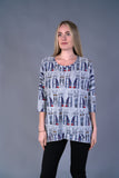 Shana shirt 24655, fleece dolman sleeve Bunny print