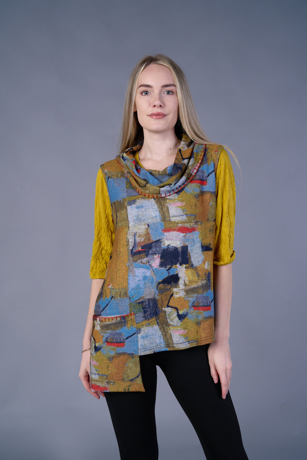 Shana shirt 24662, fleece sleeveless cowl