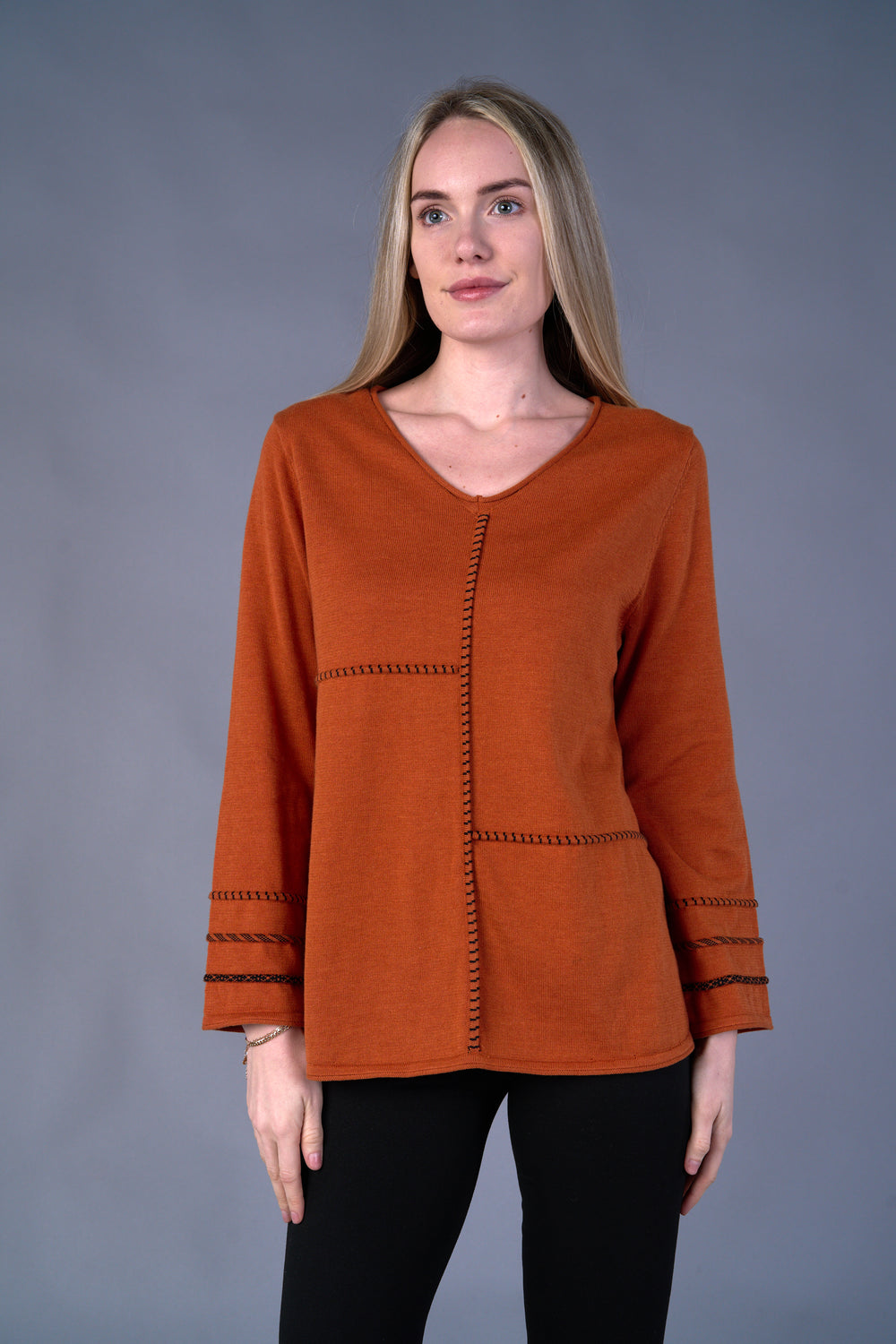 Shana sweater 24736, cotton contrast seams (3 colors)