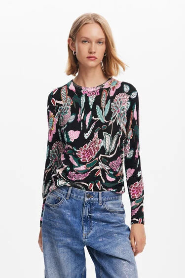 Desigual Manchester sweater, botanical print pullover