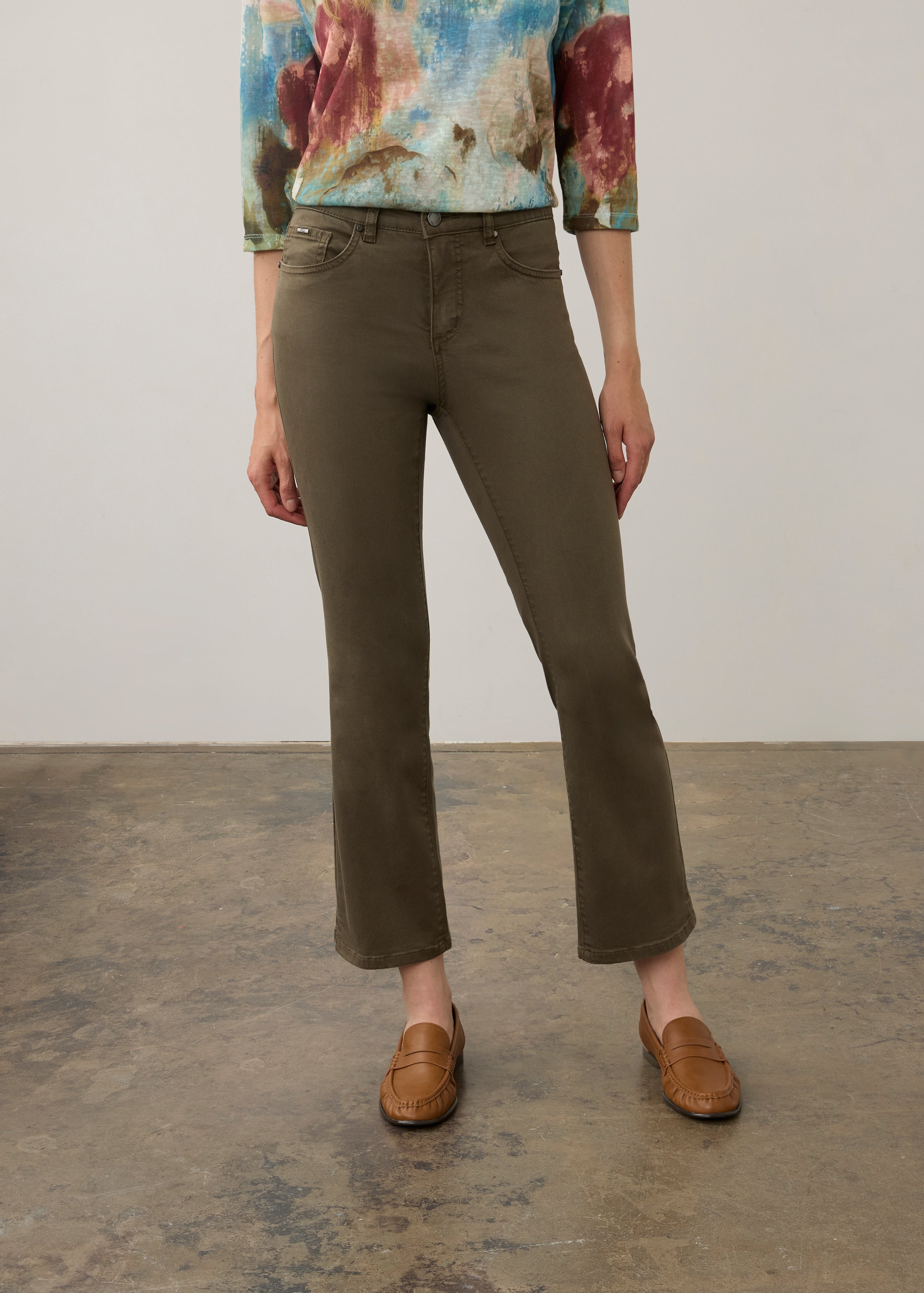FDJ Olivia boot ankle jeans 2562511, olive wash