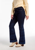 FDJ Olivia flare leg jeans 2604779, border print