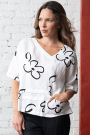 Olivia by Habitat shirt 262136, linen print