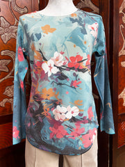 Nally & Millie shirt N306224B, french terry long sleeve crew