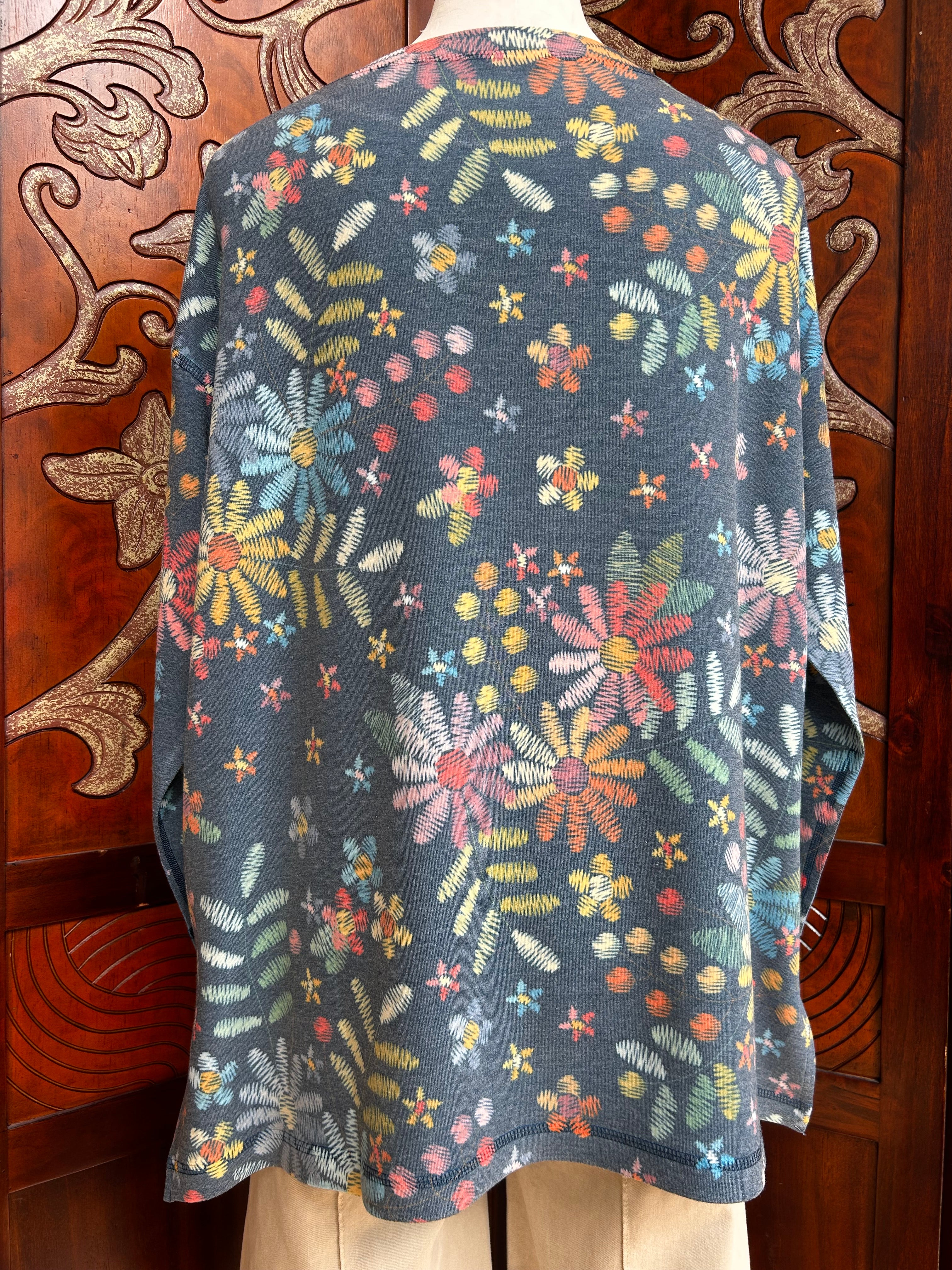 Nally & Millie shirt N306750D, french terry high low
