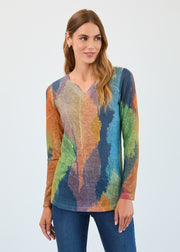 FDJ shirt 3089451, notch-neck long sleeve