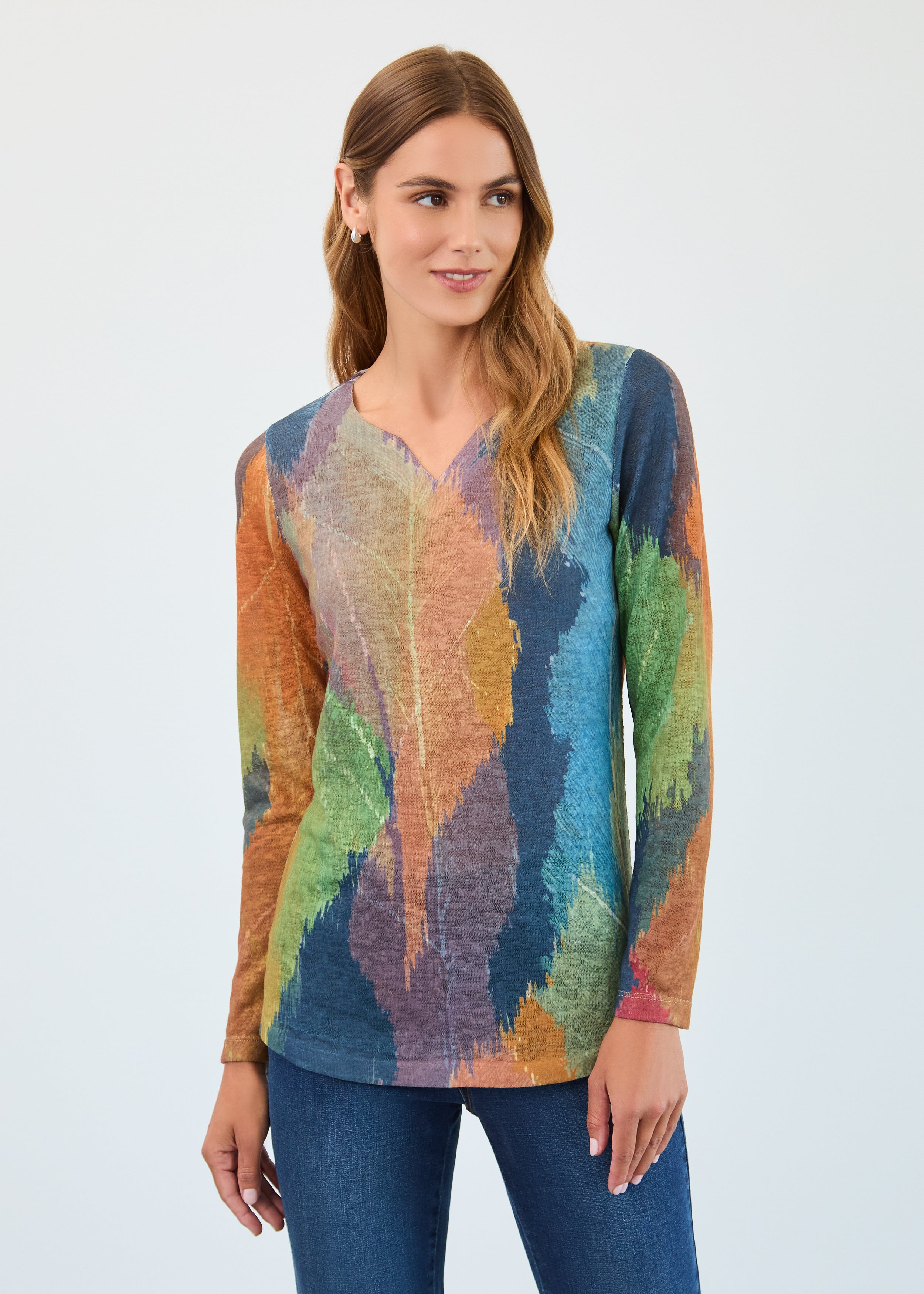 FDJ shirt 3089451, notch-neck long sleeve