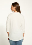 FDJ t-shirt 3148476, v-neck sheer trim