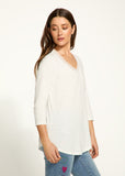 FDJ t-shirt 3148476, v-neck sheer trim