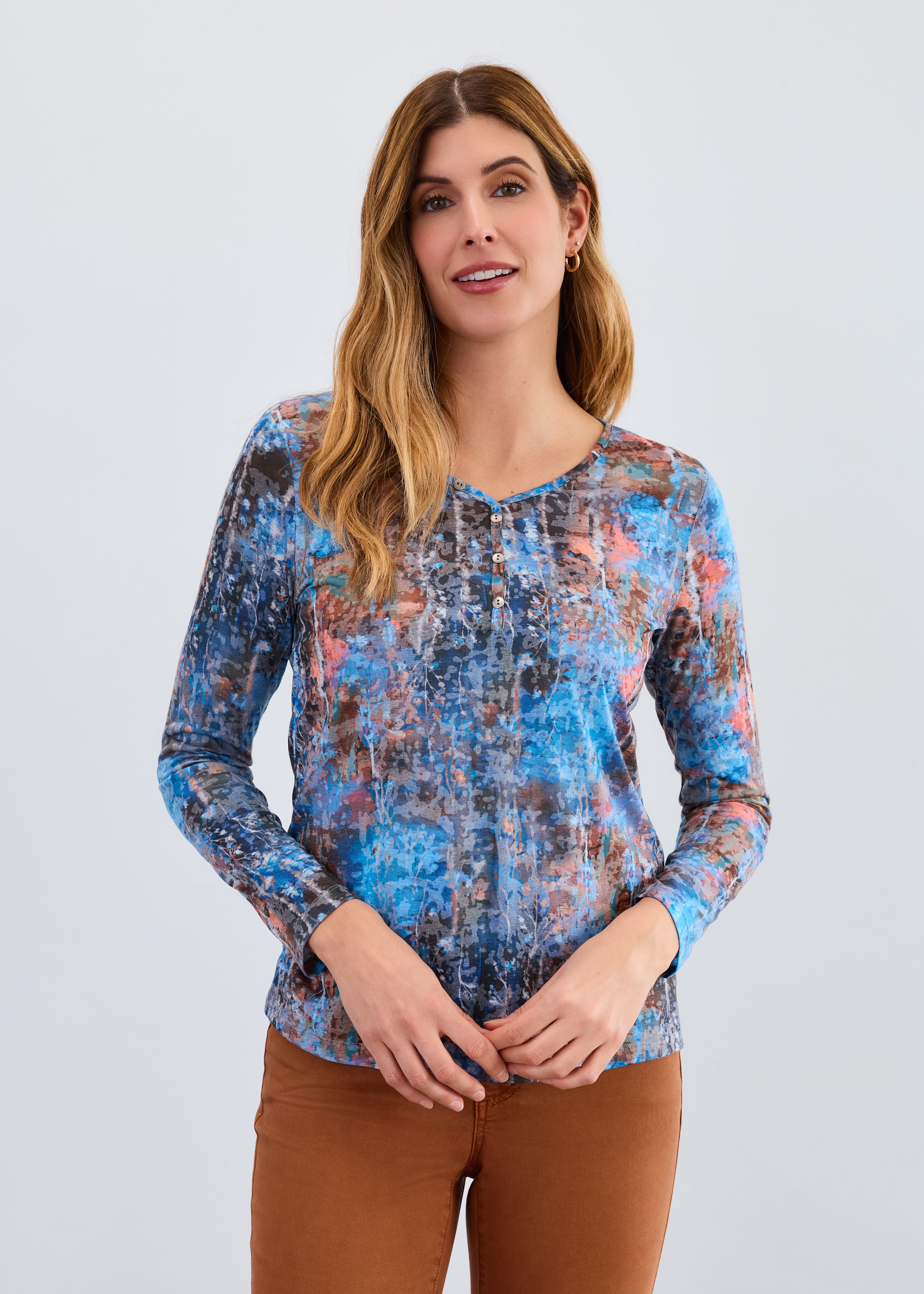 FDJ shirt 3390844, henley long sleeve