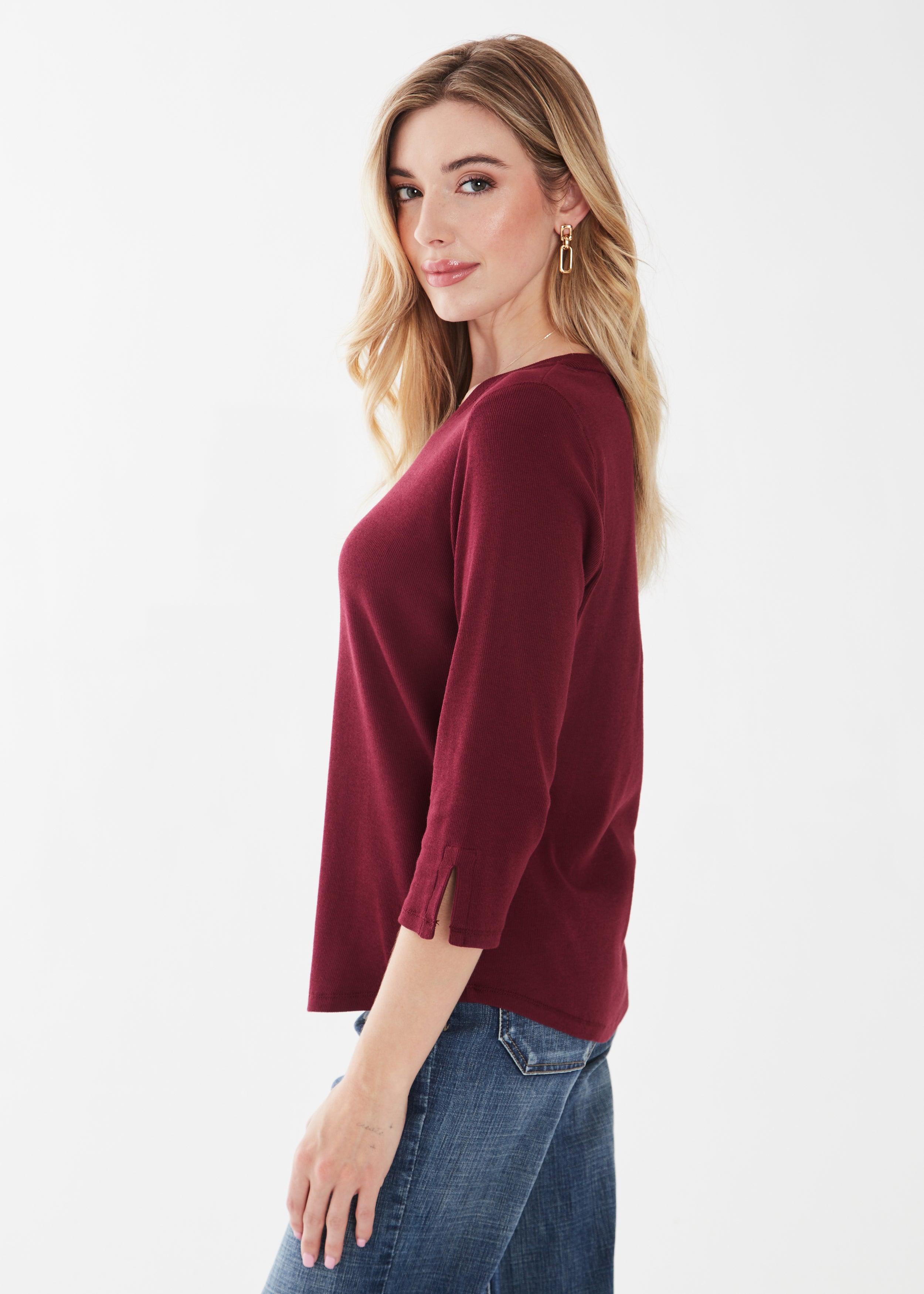 FDJ t-shirt 3402161, 3/4 sleeve round neck