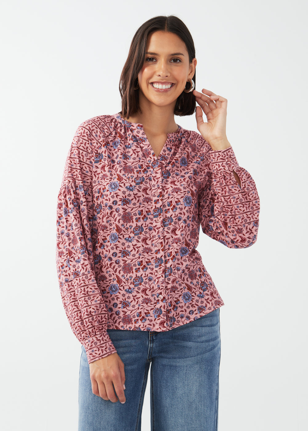 FDJ shirt 3518790, button-front knit