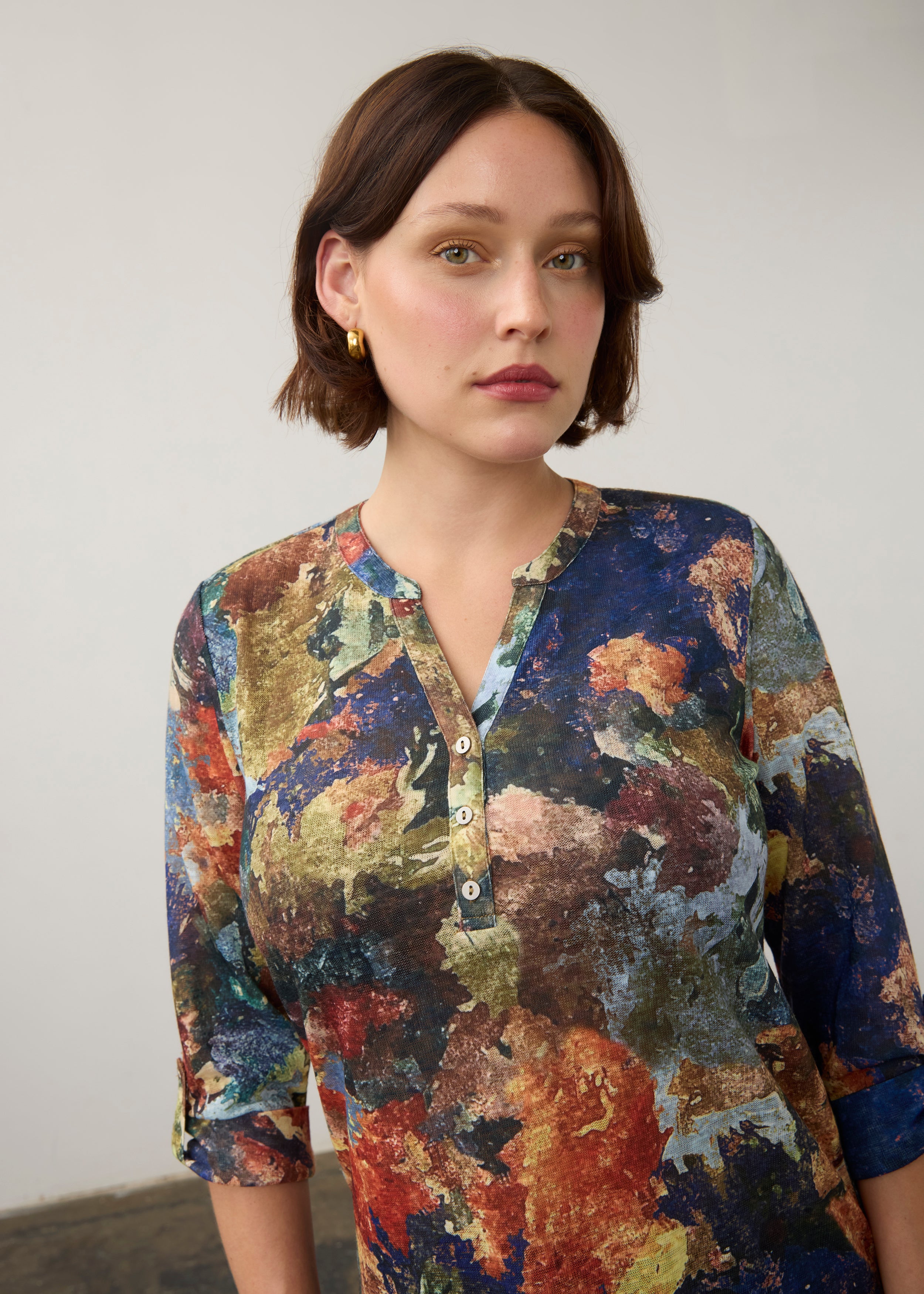 FDJ shirt 3571451, henley Tallulah print
