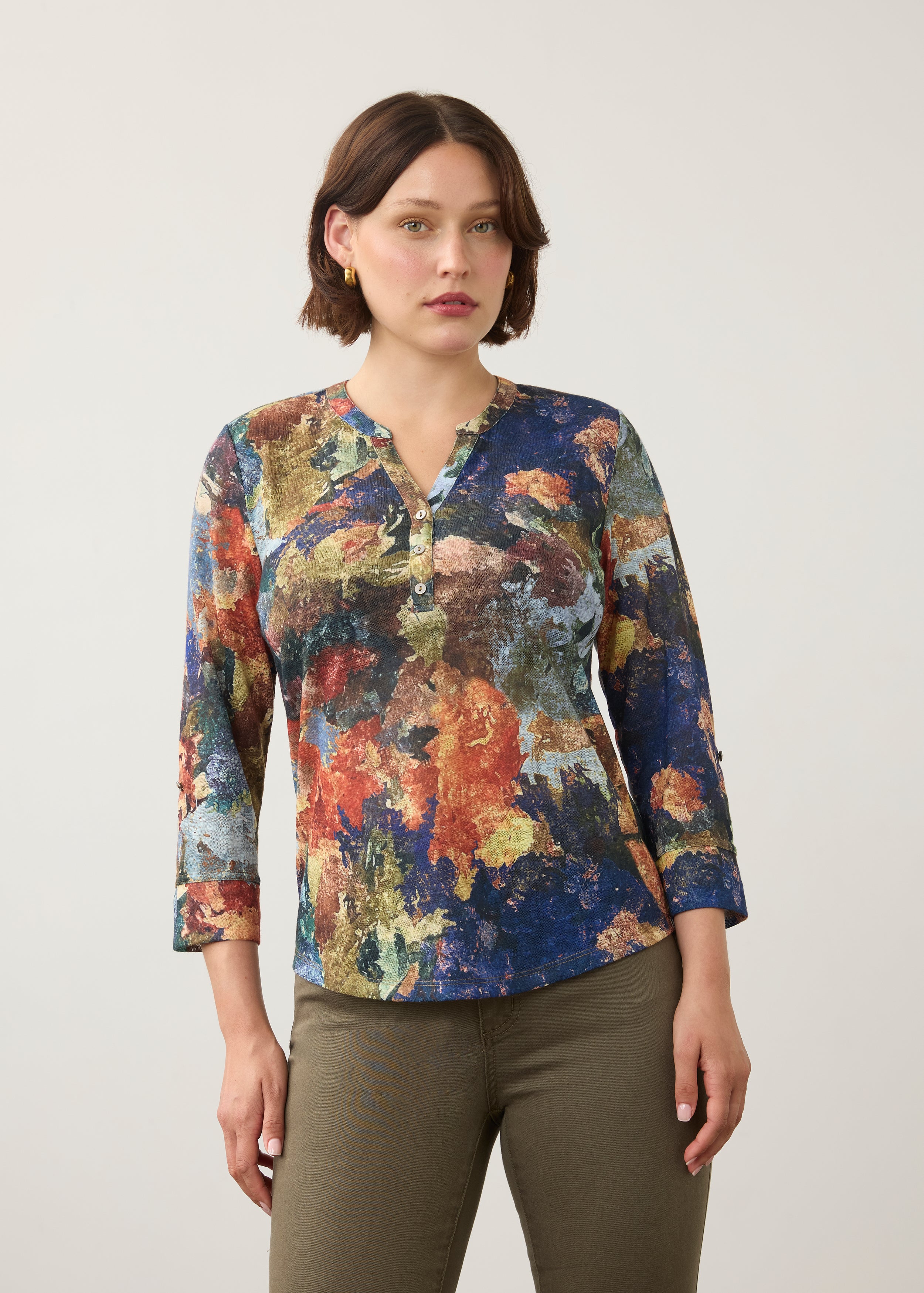 FDJ shirt 3571451, henley Tallulah print