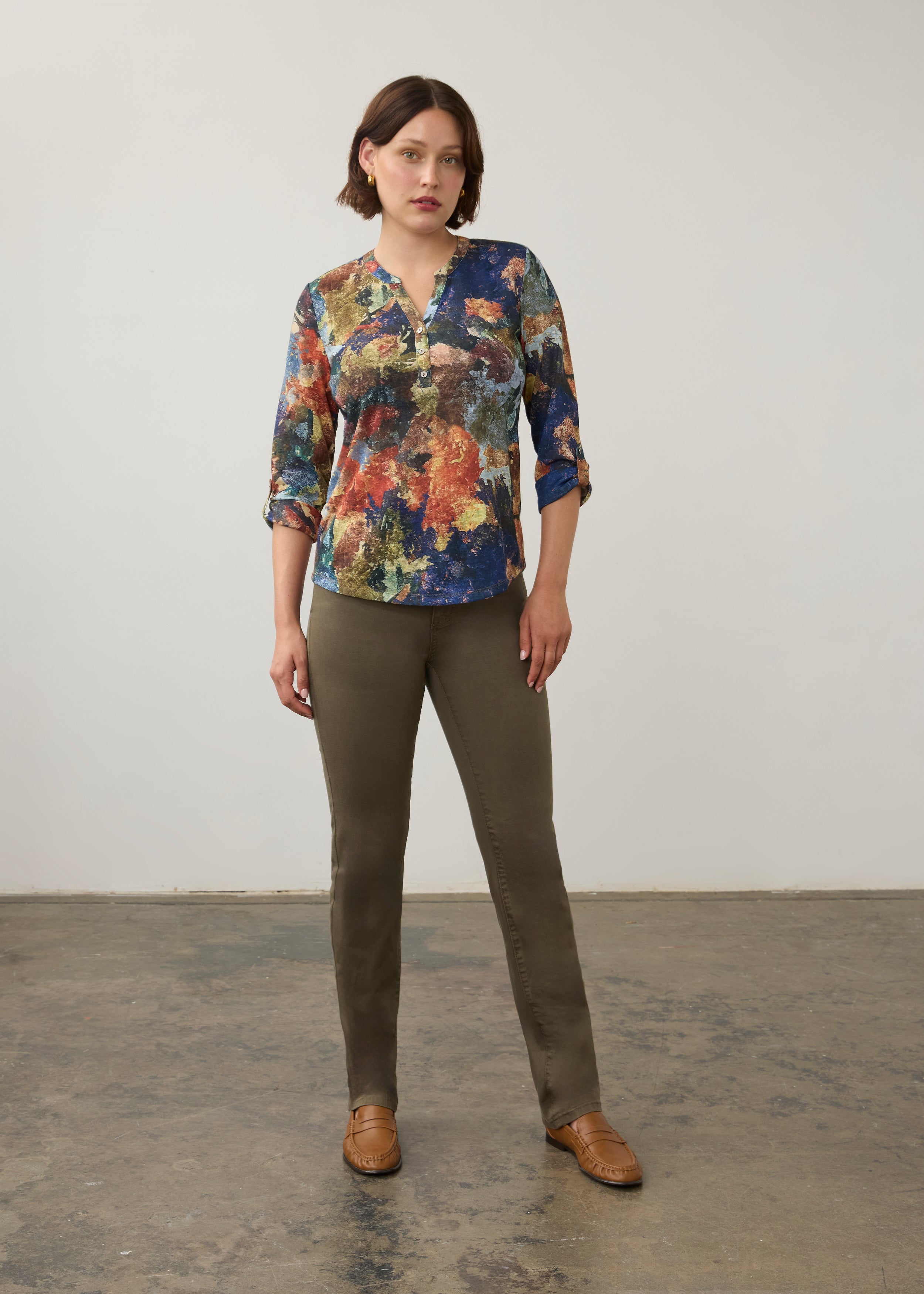 FDJ shirt 3571451, henley Tallulah print