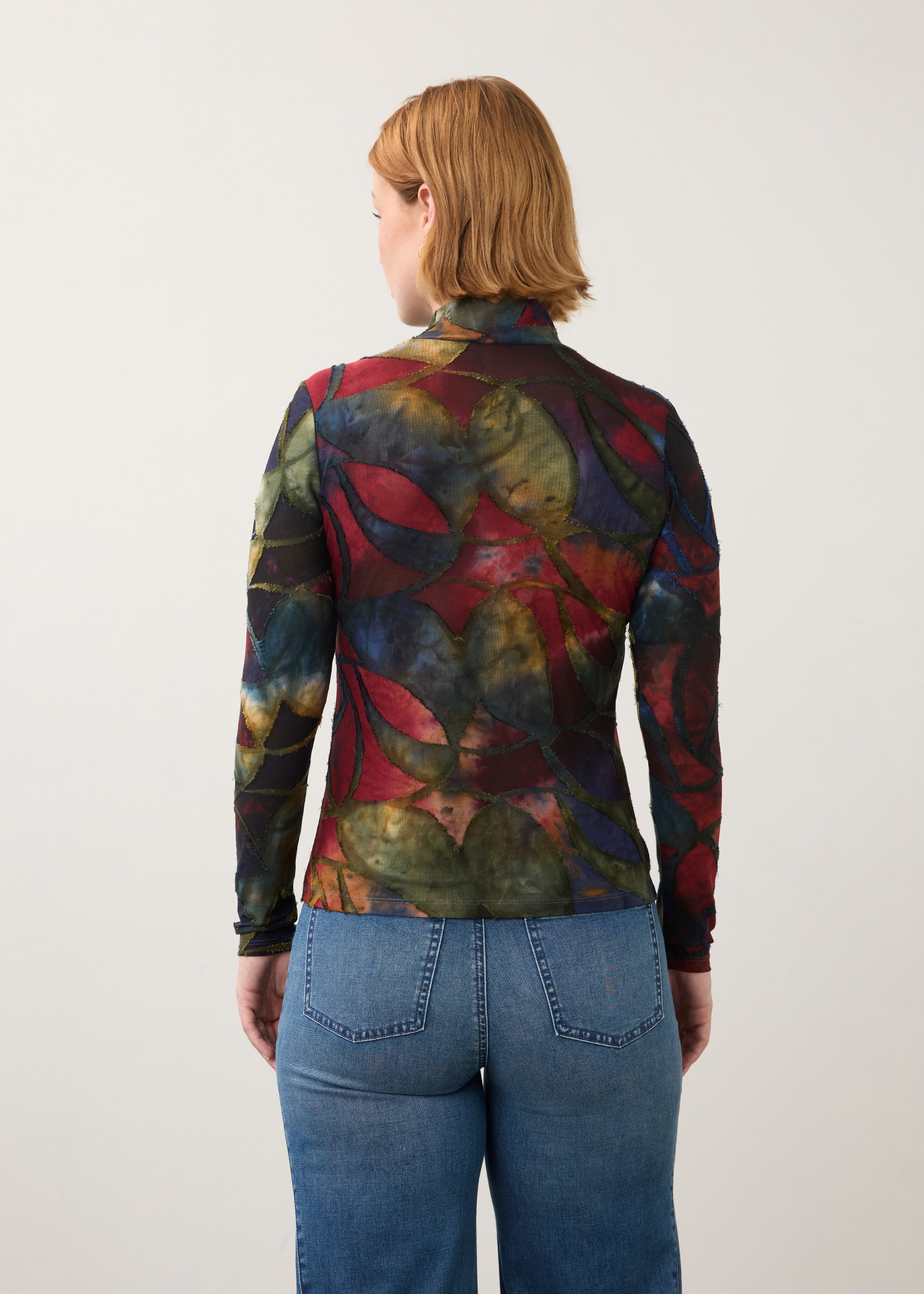 FDJ shirt 3642126, mesh mock neck