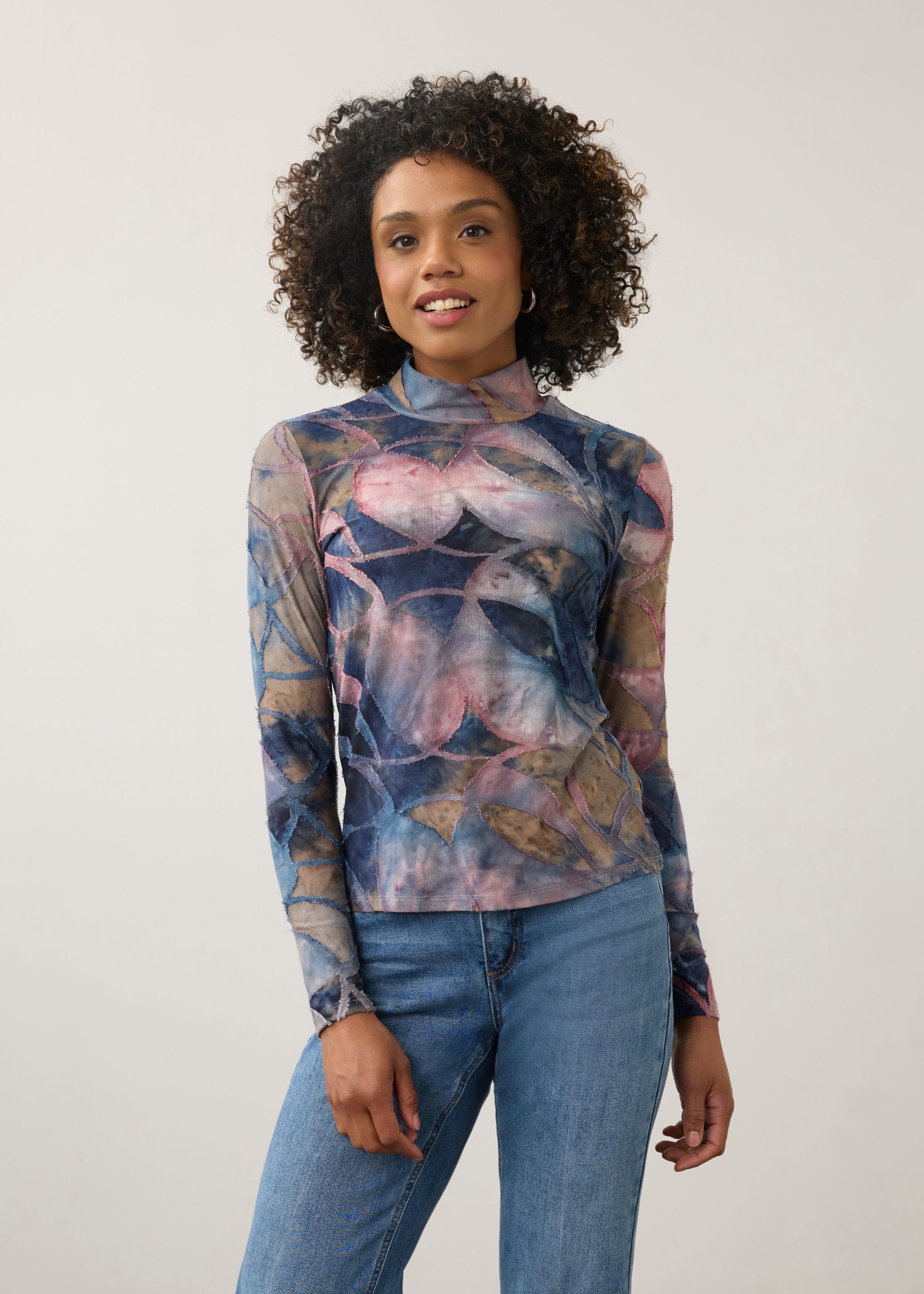 FDJ shirt 3642126, jacquard mock neck (2 colors)
