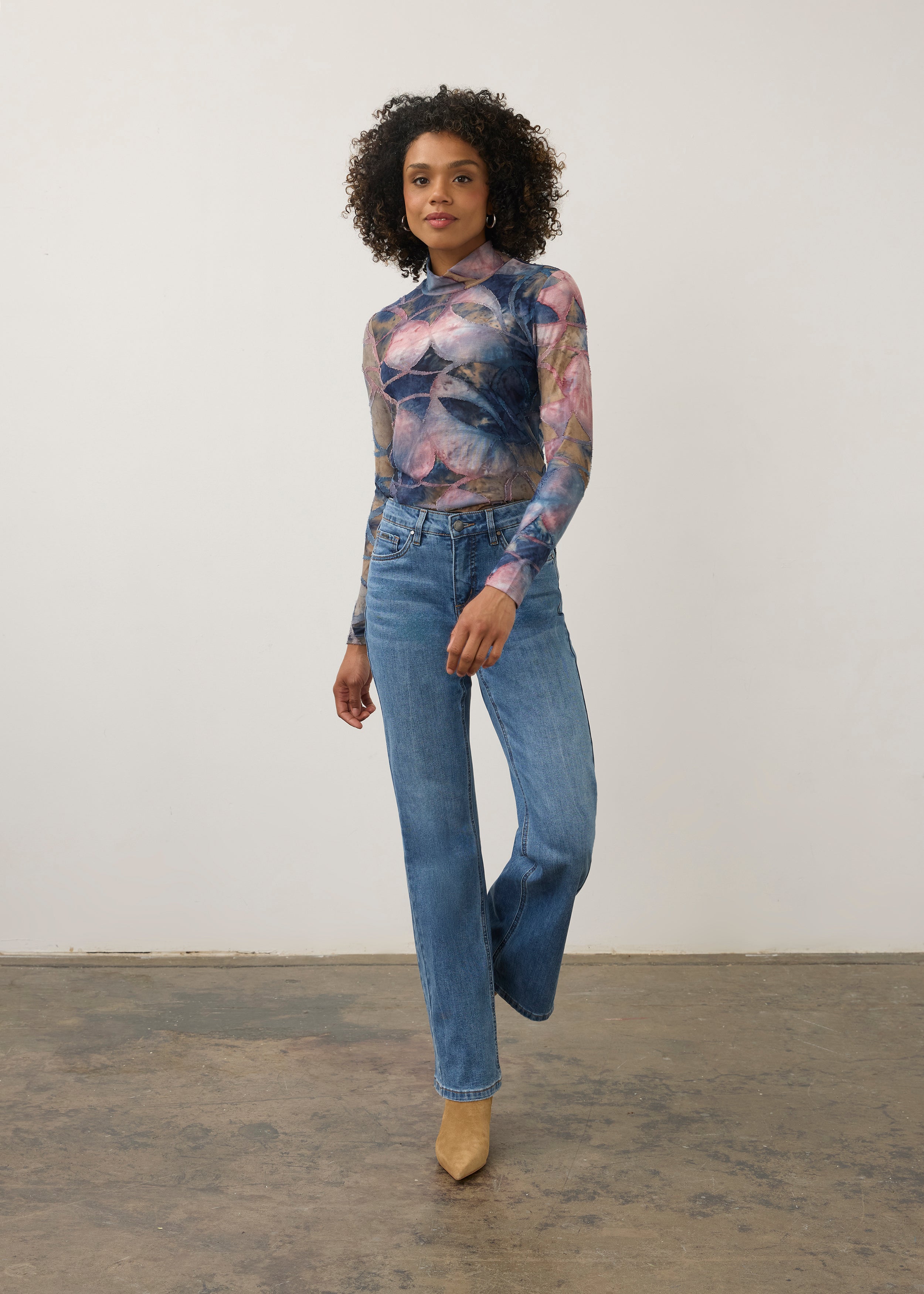 FDJ shirt 3642126, jacquard mock neck (2 colors)