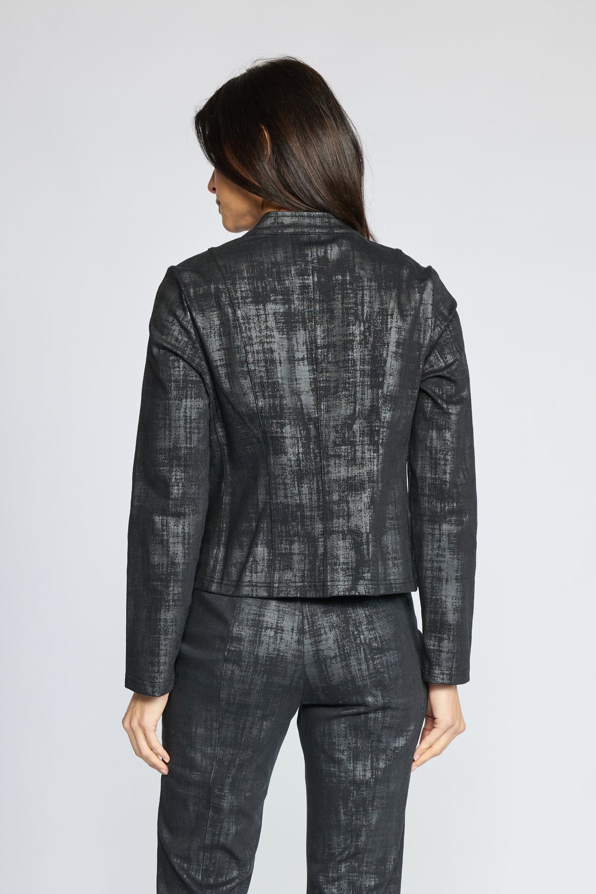 Olivia by Habitat jacket 400400,  foil painted denim zip