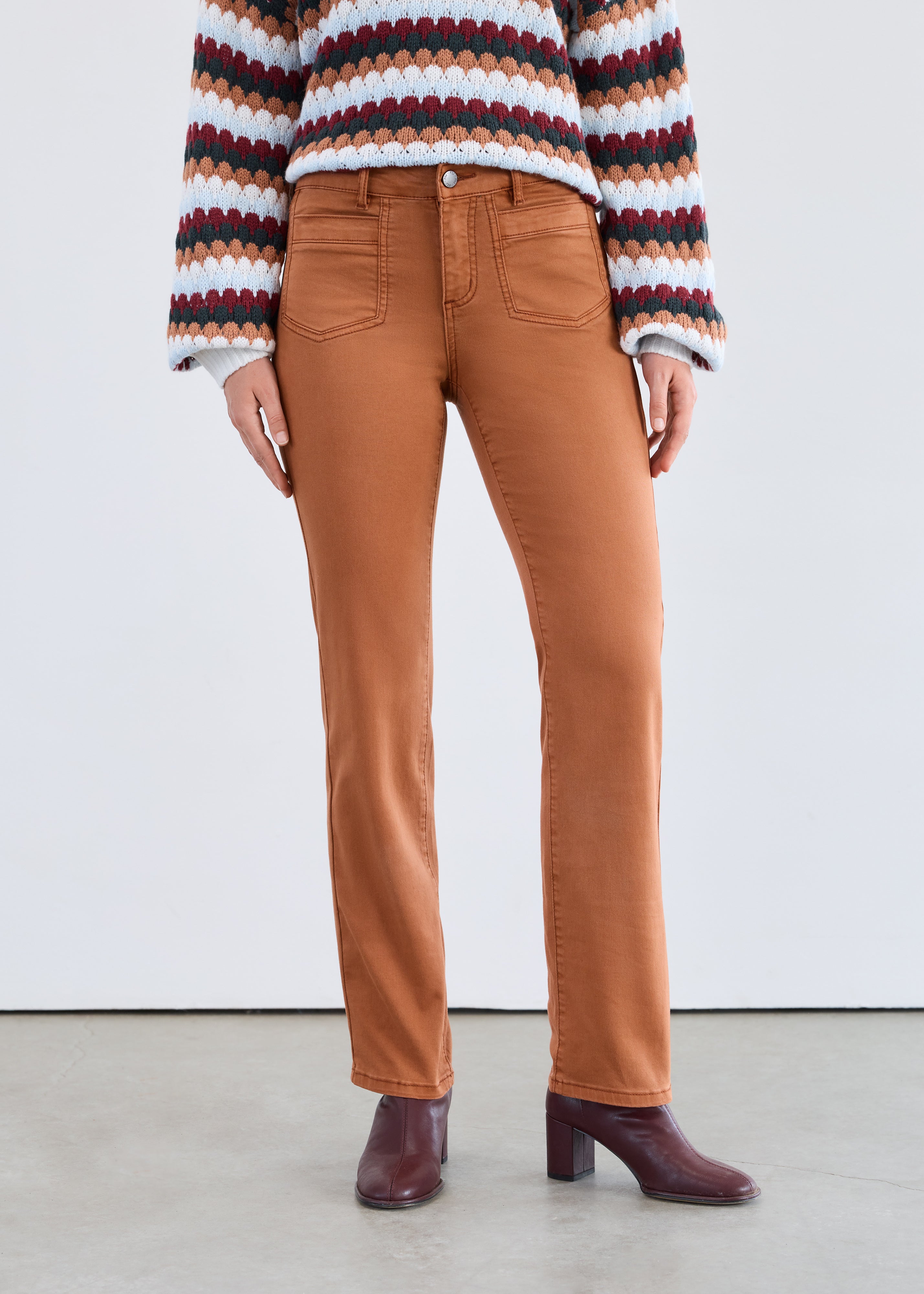 FDJ Christina straight leg jeans 5135511, chevron pockets