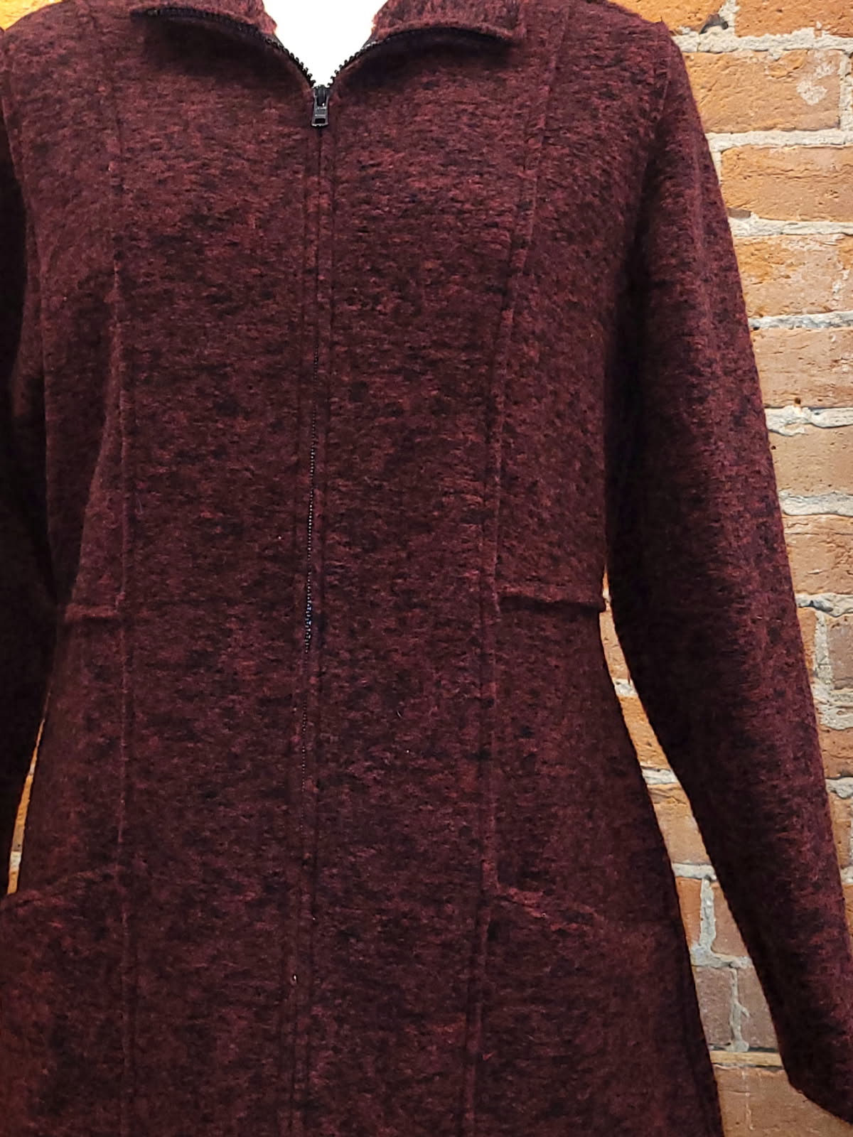 Cut Loose jacket, wool zip Maraschino