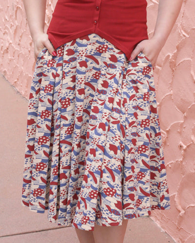 Effie's Heart Catalina skirt, Mushroom print