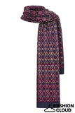 Ivko scarf, geometric pattern wool-cashmere blend