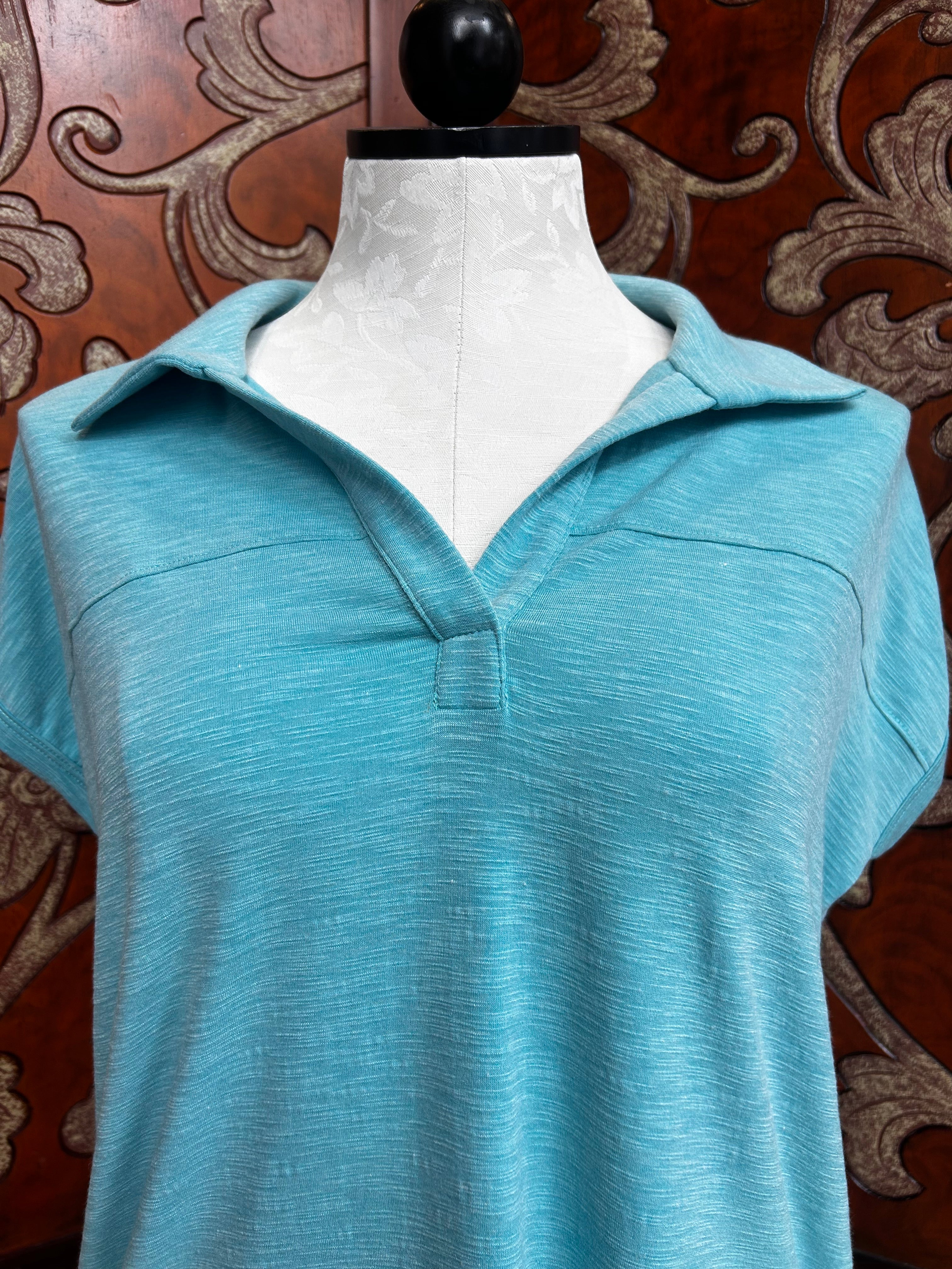 Nally & Millie t-shirt F678373, short sleeve collar slub