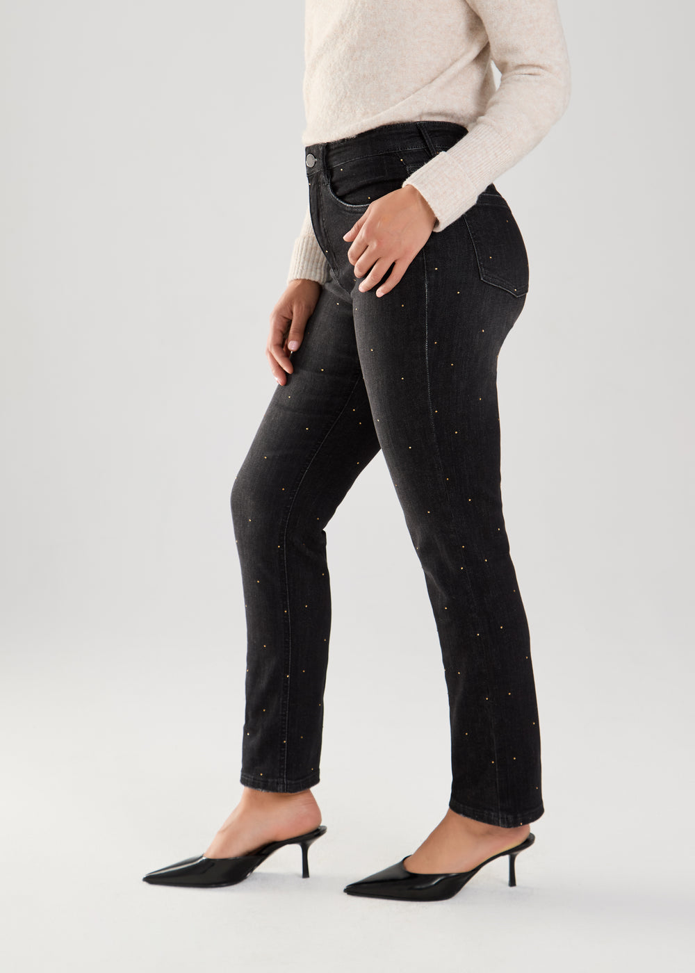 FDJ Suzanne straight jeans 6844872, bedazzled