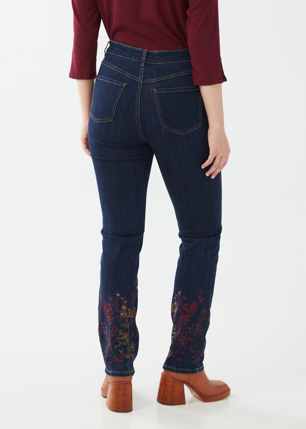 FDJ Suzanne straight jeans 6906779, embroidered