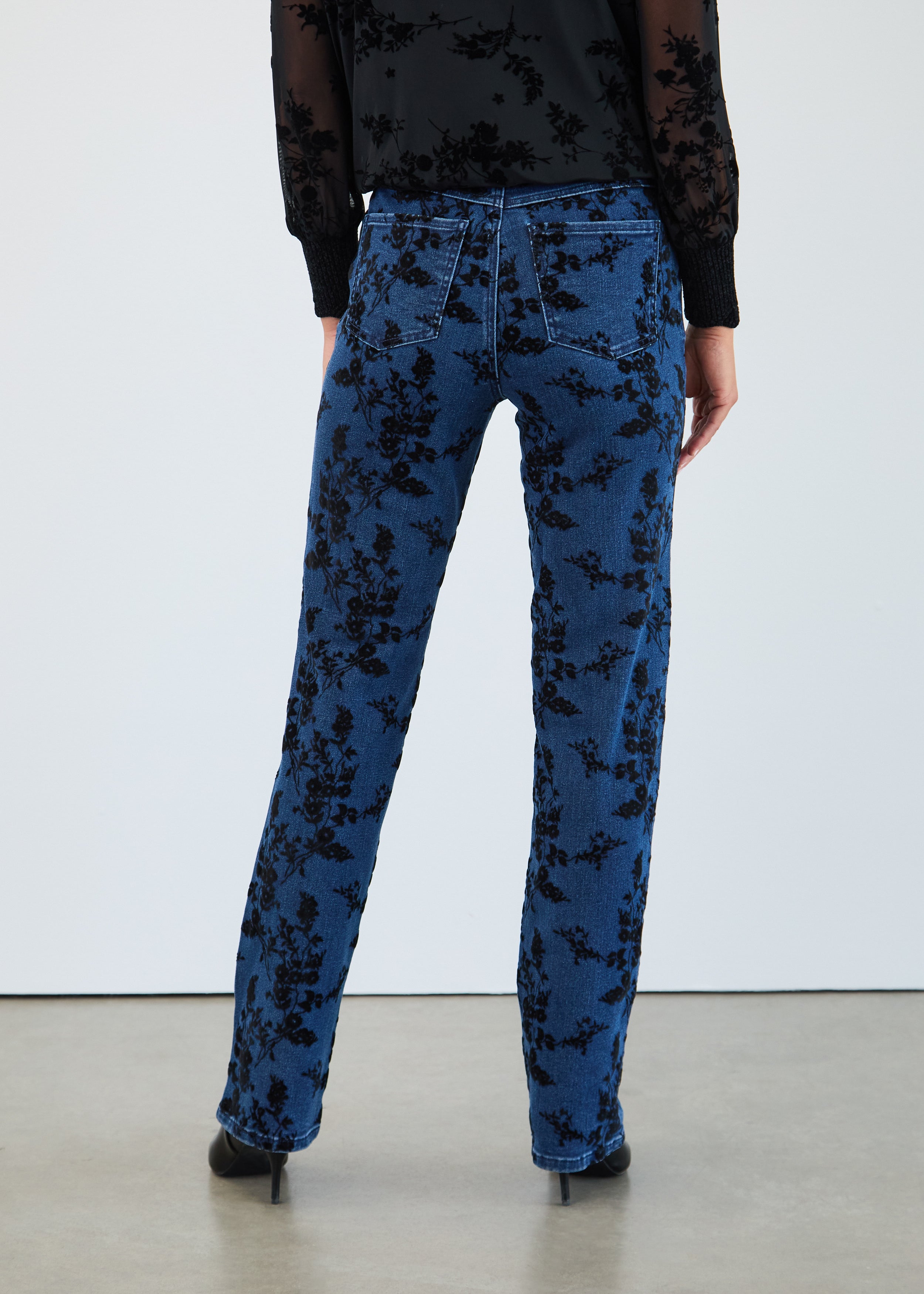 FDJ Suzanne straight jeans 6985779, floral flocked