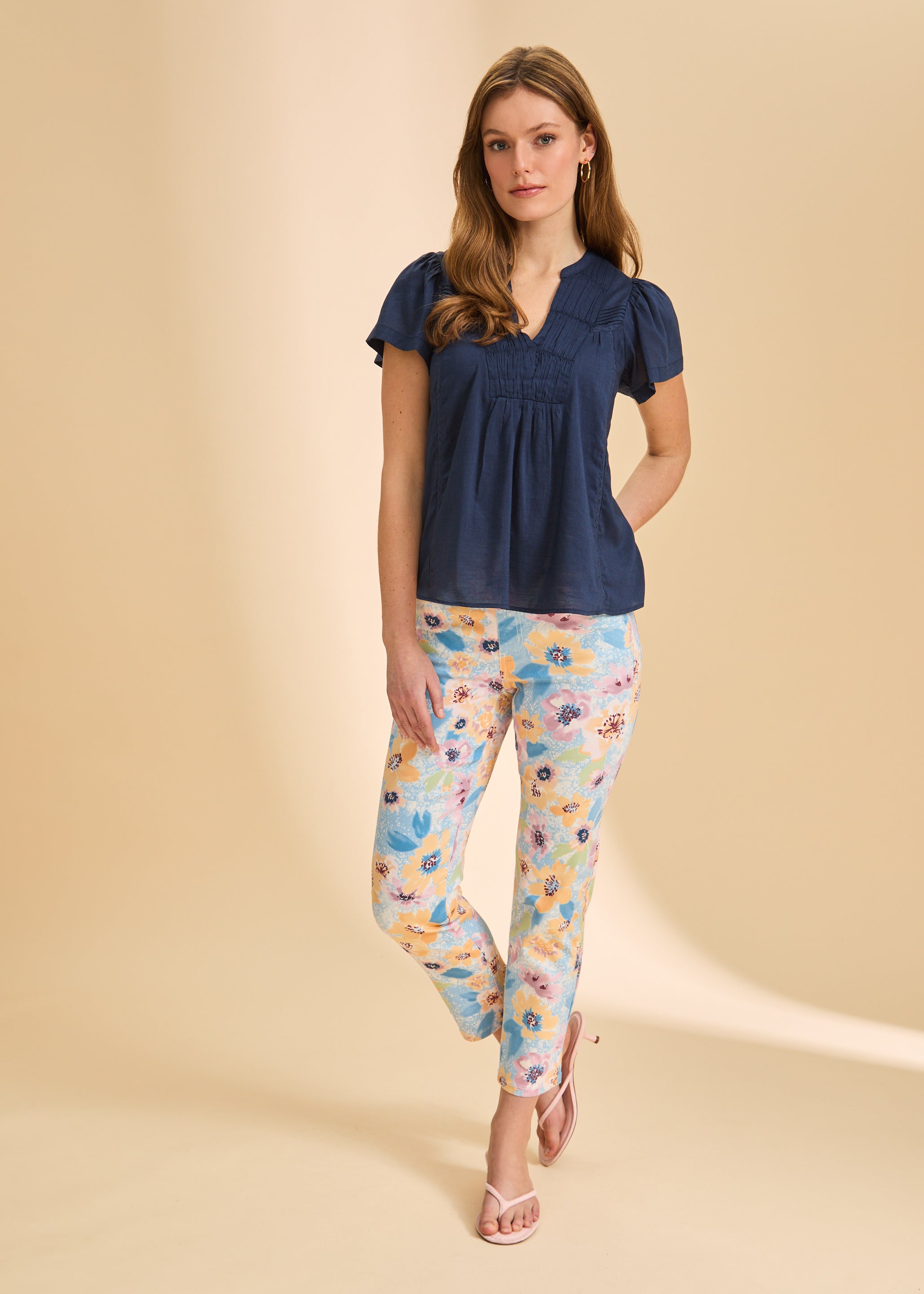 FDJ shirt 7044348, flutter sleeve v-neck