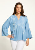 FDJ shirt 7051846, embroidered chambray