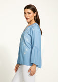 FDJ shirt 7051846, embroidered chambray