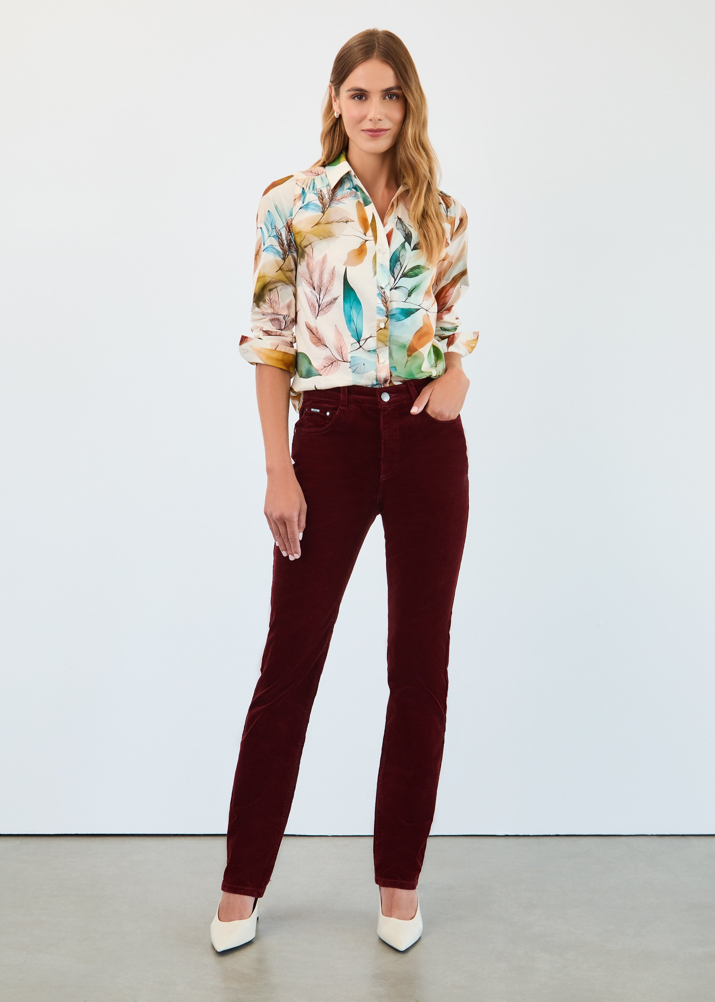 FDJ shirt 7190623, split-neck long sleeve