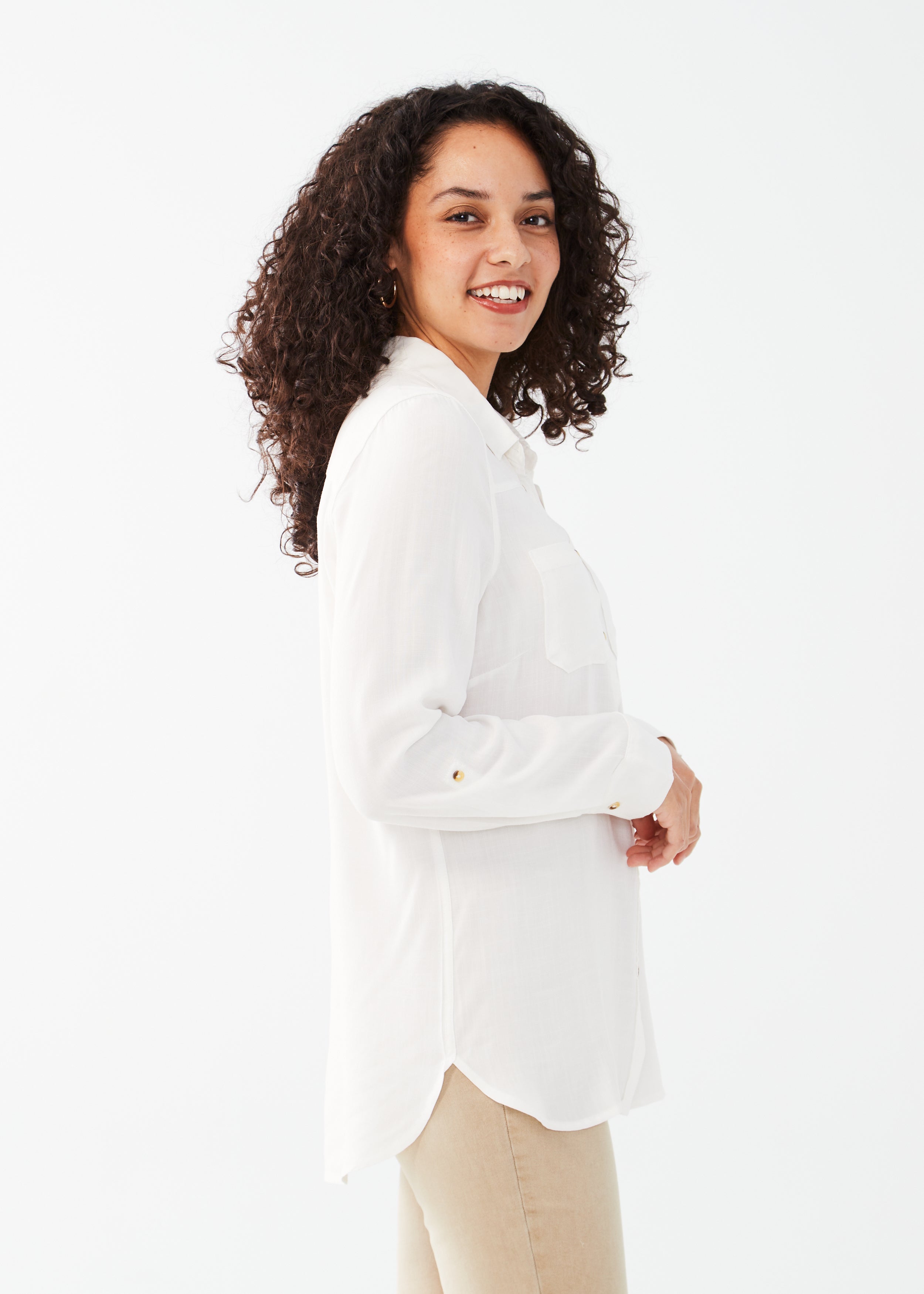 FDJ shirt 7198985, button front viscose
