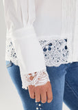 FDJ shirt 7226623, lace trim blouse